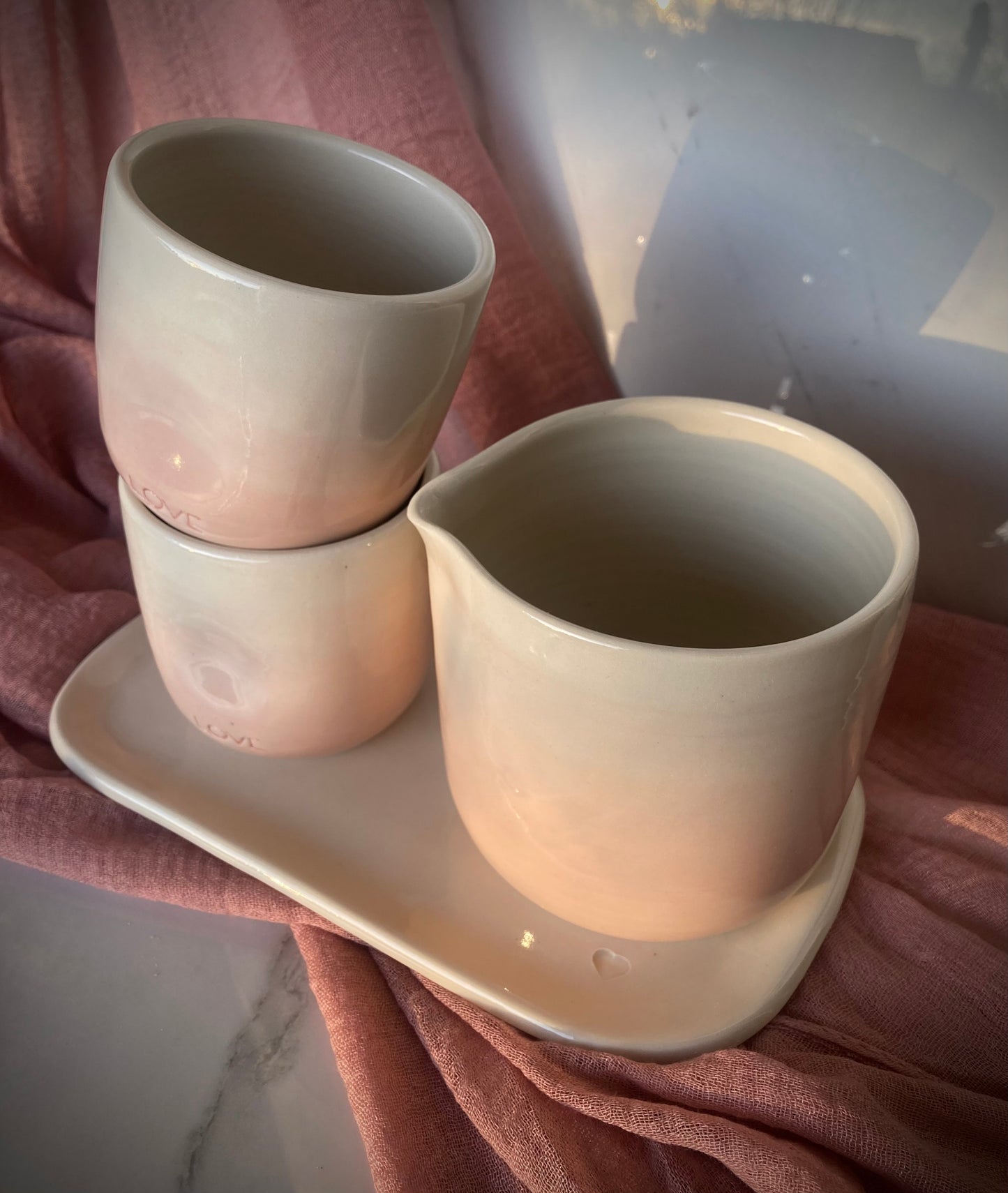 5-Pc Matcha Set in Peach Gradient