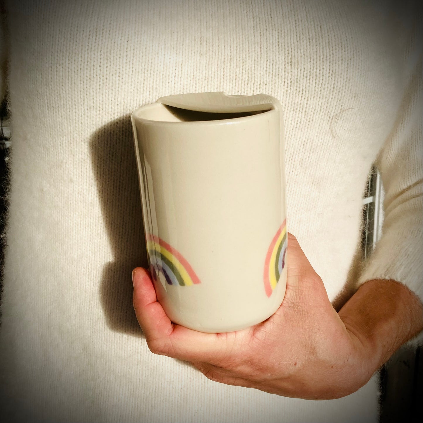 Happy Rainbow Travel Tumbler