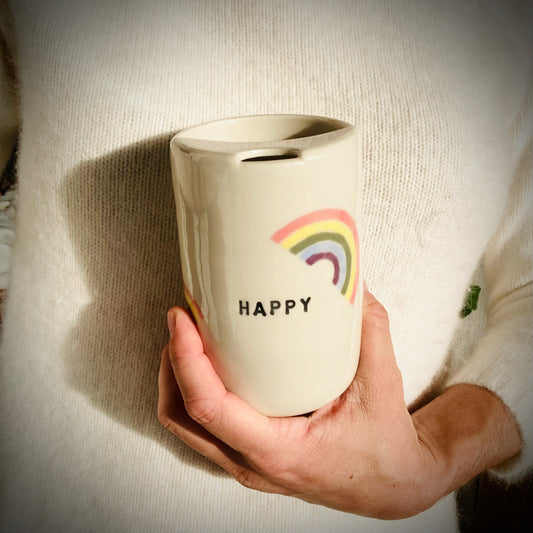 Happy Rainbow Travel Tumbler