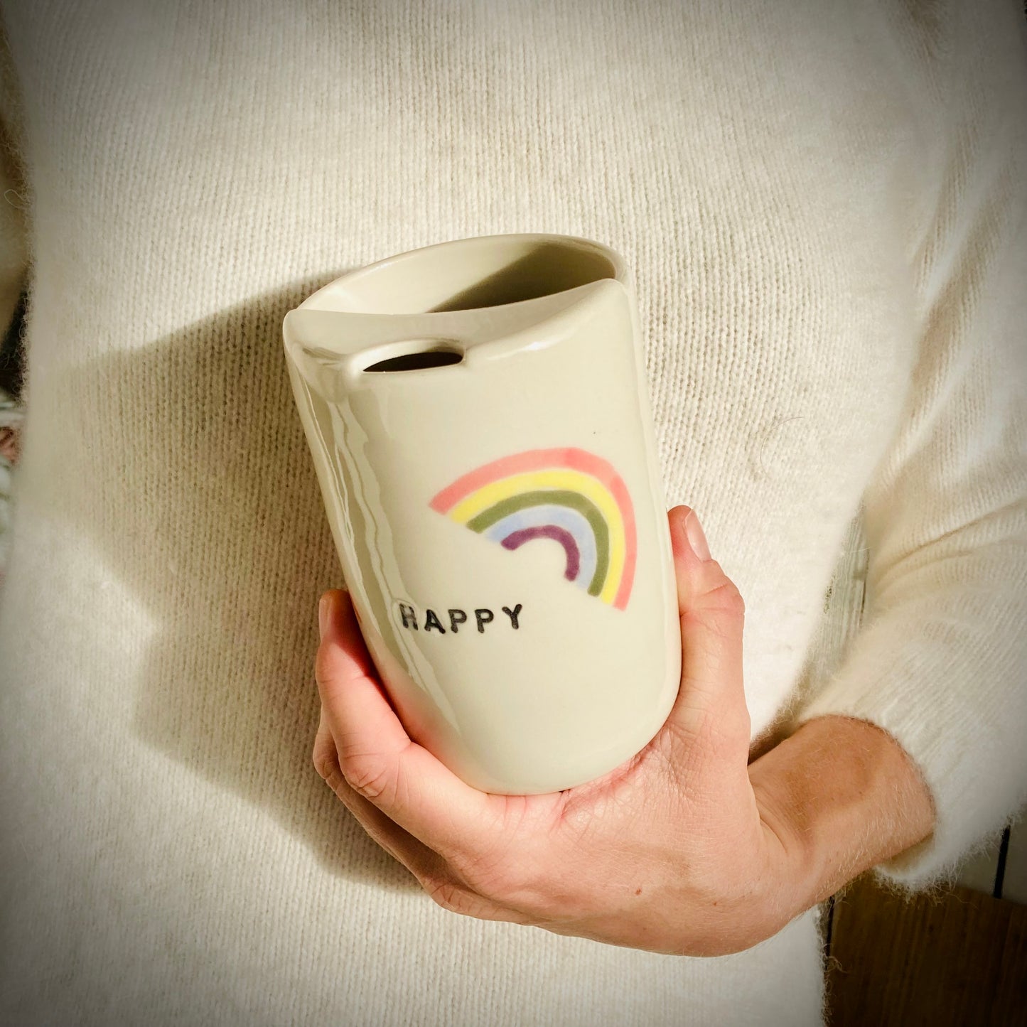 Happy Rainbow Travel Tumbler