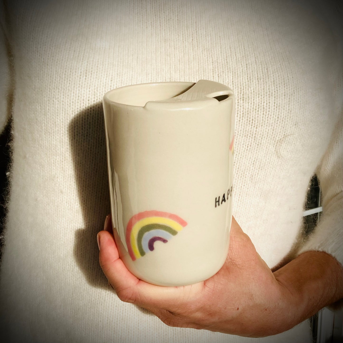 Happy Rainbow Travel Tumbler